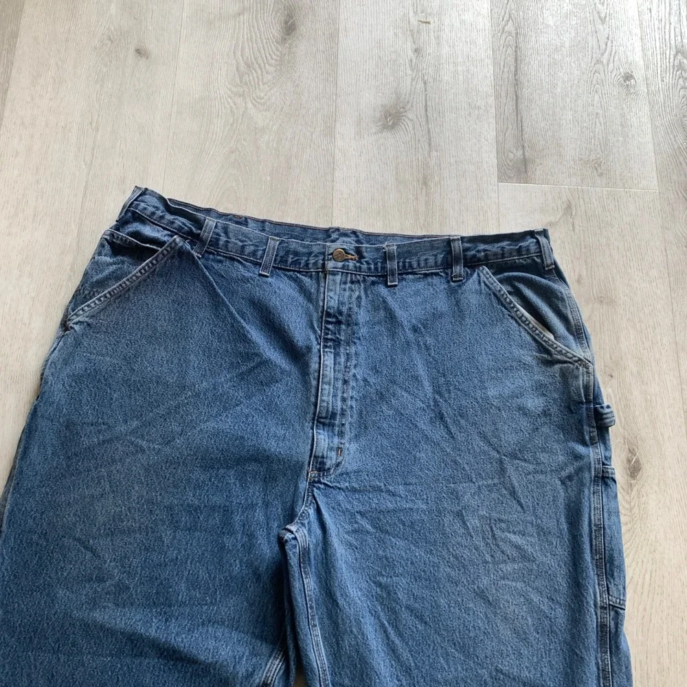 Carhartt Men's 48x30 Dark Blue Washed‎ Denim Carpenter Jeans